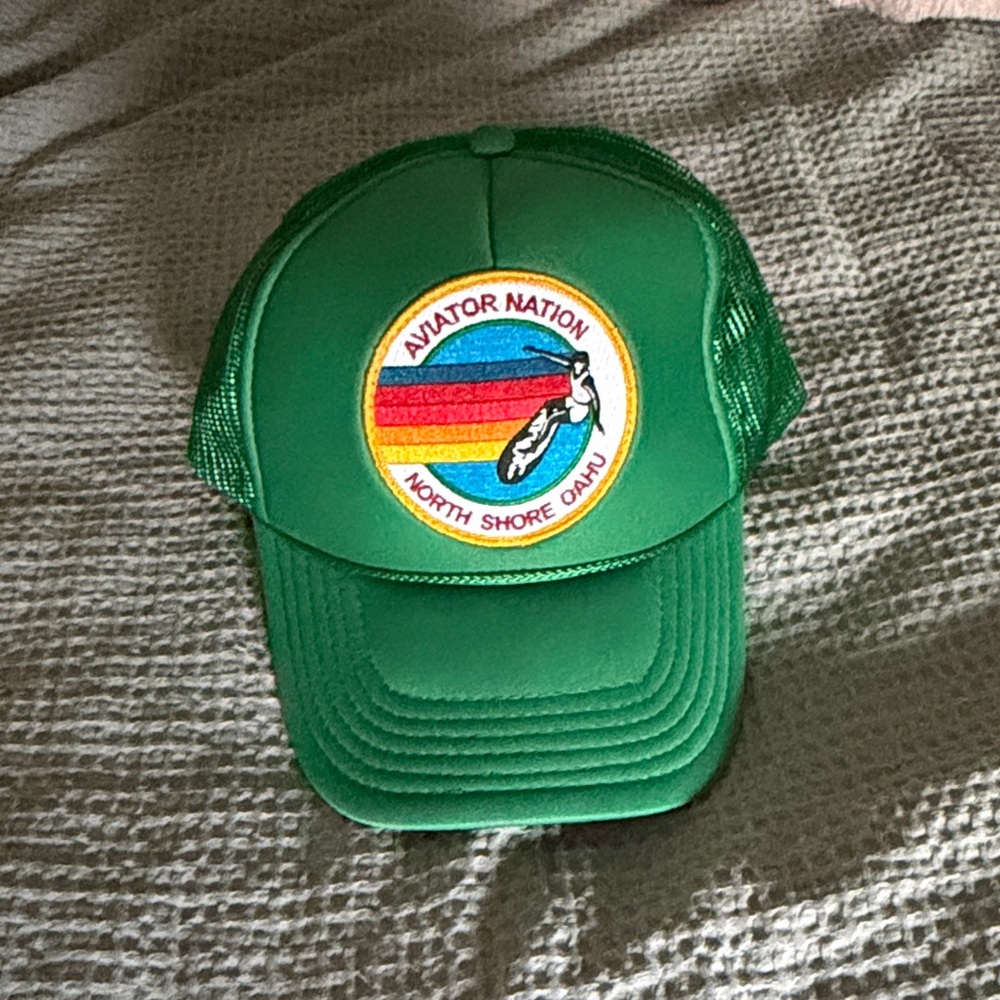 Aviator Nation Vibrant Green Mesh Hat
